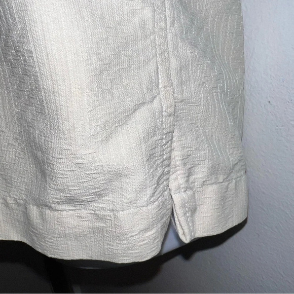 Paradise Blue,M, silk embroidered button front hem vents tropical Hawaiian shirt - Picture 8 of 11